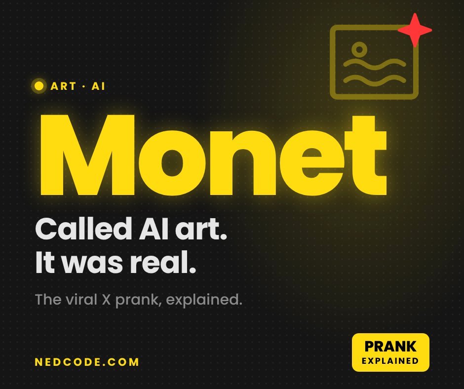 A real Monet, called AI art: the X prank explained.